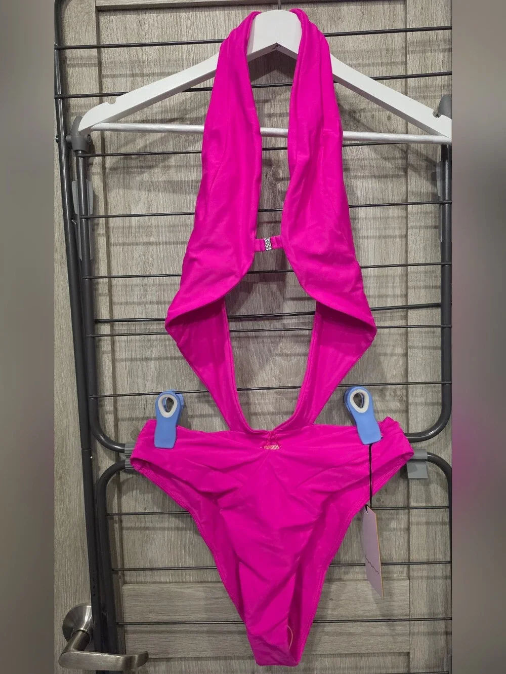 lovewave The Christensen One Piece Cut Out Swimsuit in Hot Pink Size Medium NWT
